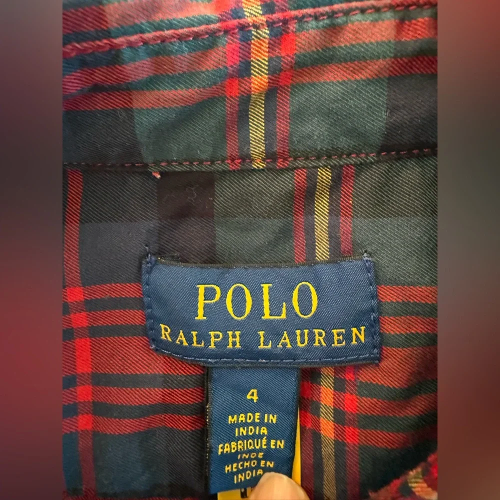 Polo by Ralph Lauren Plaid Cotton Twill Shirtdress with Tie Waist - Picture 3 of 7